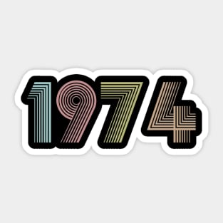 Vintage 1974 45th Birthday Gift idea Men Women Sticker